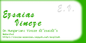 ezsaias vincze business card